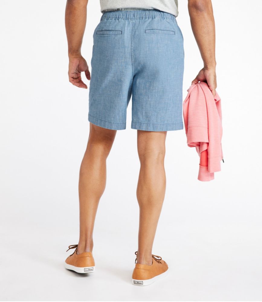 Men's Lakewashed® Stretch Shorts, Pull-On, Chambray, 8"