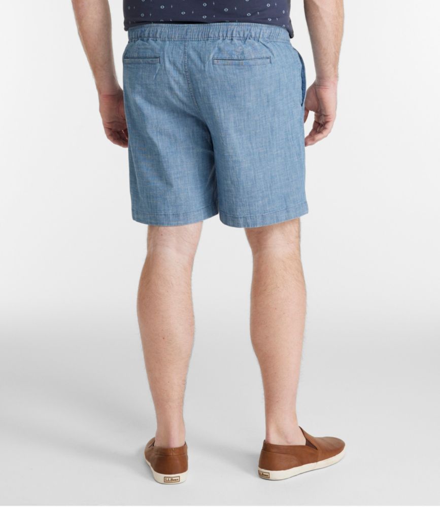 Men's Lakewashed® Stretch Shorts, Pull-On, Chambray, 8"