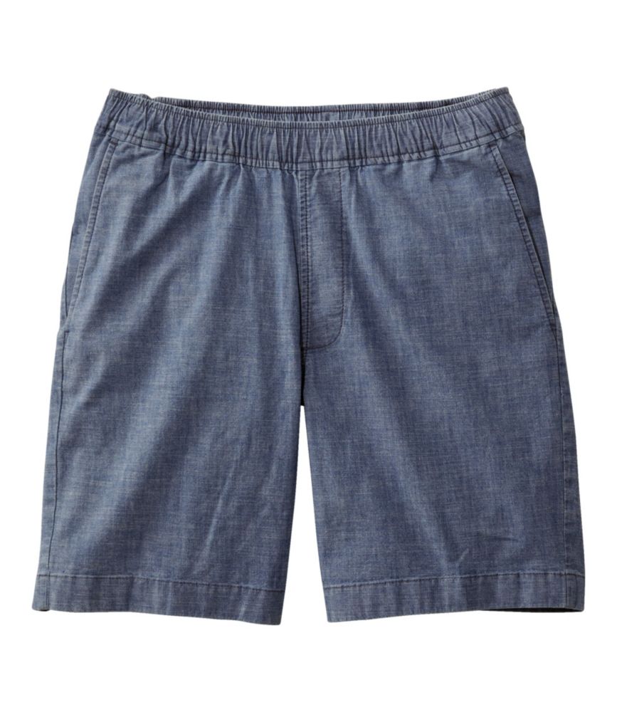 Men's Lakewashed® Stretch Shorts, Pull-On, Chambray, 8"