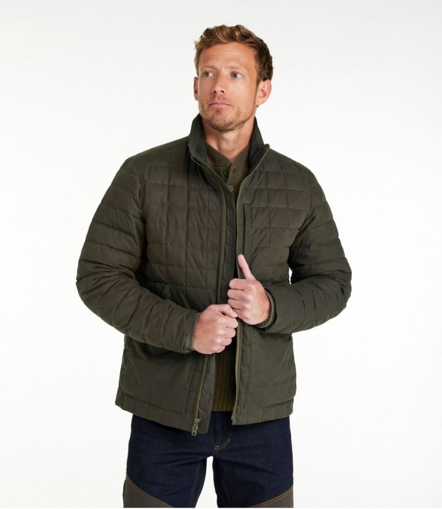 Men's L.L.Bean Upcountry Waxed Cotton Down Sweater | Insulated Jackets at L.L.Bean