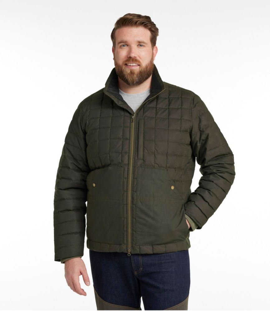 Men's L.L.Bean Upcountry Waxed Cotton Down Sweater | Insulated Jackets at L.L.Bean