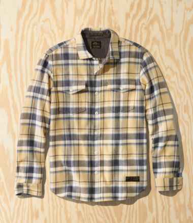 Adults' L.L.Bean x Todd Snyder Organic Cotton Stretch Twill Flannel Shirt, Pattern