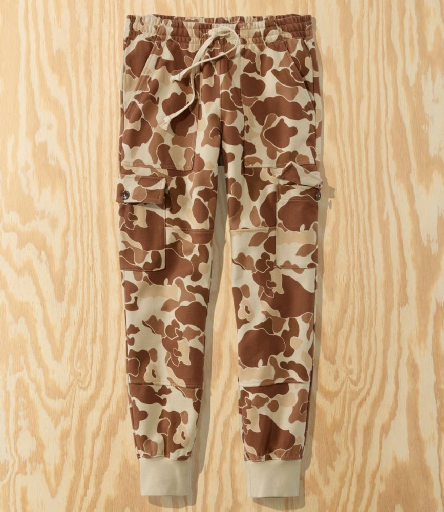 Adults' L.L.Bean x Todd Snyder Organic French Terry Camp Cargo Sweatpants, Pattern, , small image number 1