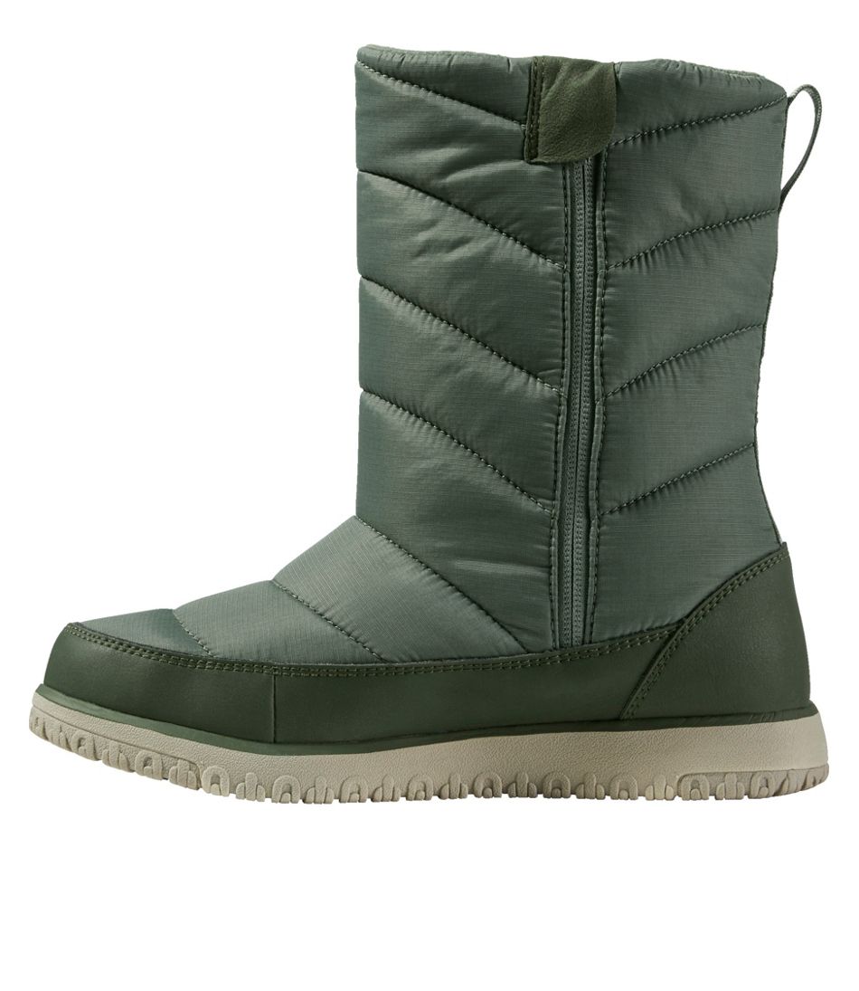 Women's Ultralight Quilted Insulated Boots, Tall Side Zip   Snow