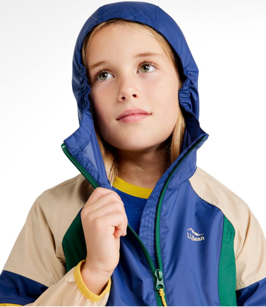 Kids' Wind and Rain Anorak, Emerald Spruce/Dark Royal Blue, small image number 4