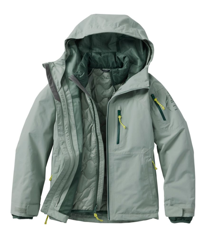 Kids' Pathfinder Waterproof 3-in-1 Jacket, Faded Sage, small image number 1