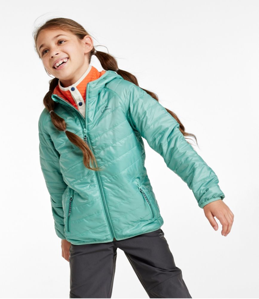 Kids' PrimaLoft Packaway Hooded Jacket, Soft Juniper, small image number 2