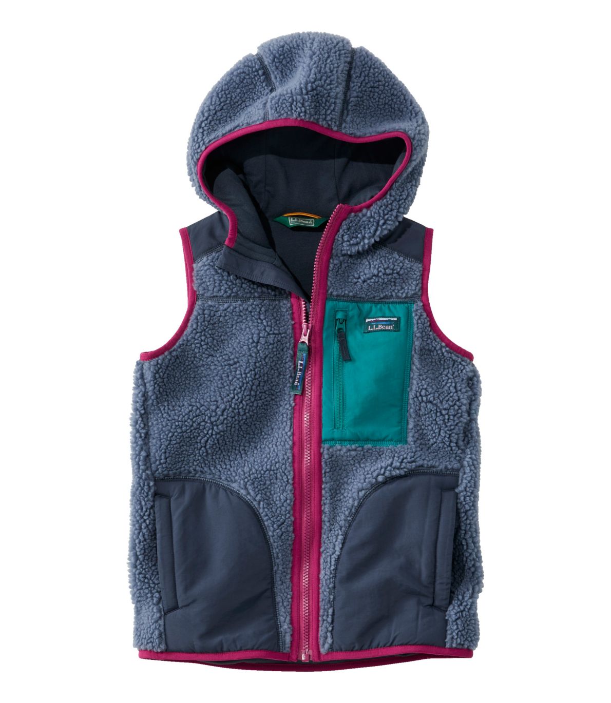 Kids' Sherpa Fleece Hooded Vest
