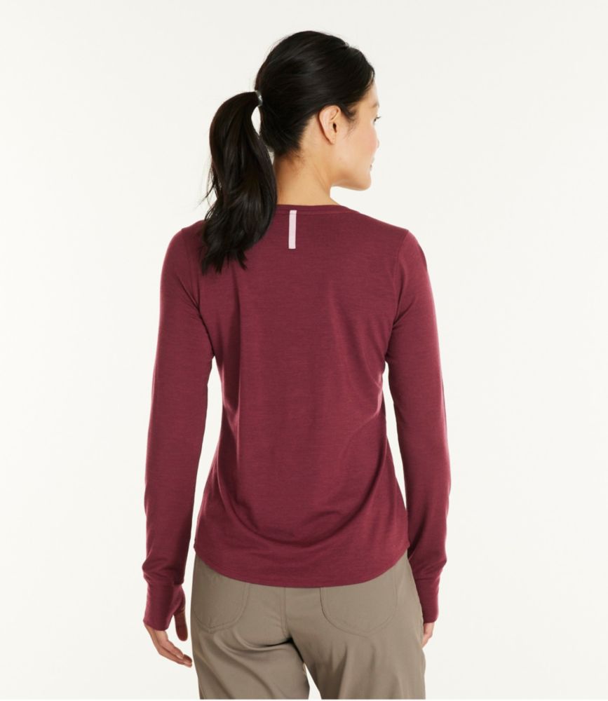 Women's Encompass Merino Wool-Blend Scoopneck, Long-Sleeve, Gray Heather, small image number 3