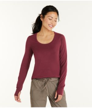 Women's Encompass Merino Wool-Blend Scoopneck, Long-Sleeve