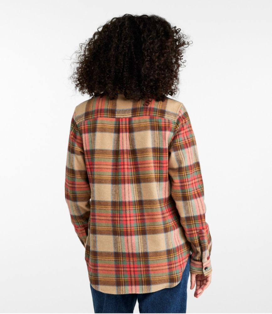 Women's Scotch Plaid Flannel Shirt, Quarter-Zip, Angus, small image number 3