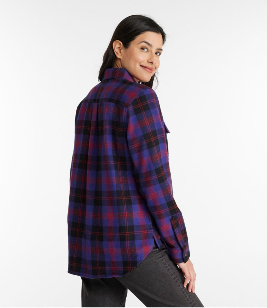 Women's Scotch Plaid Flannel Shirt, Quarter-Zip