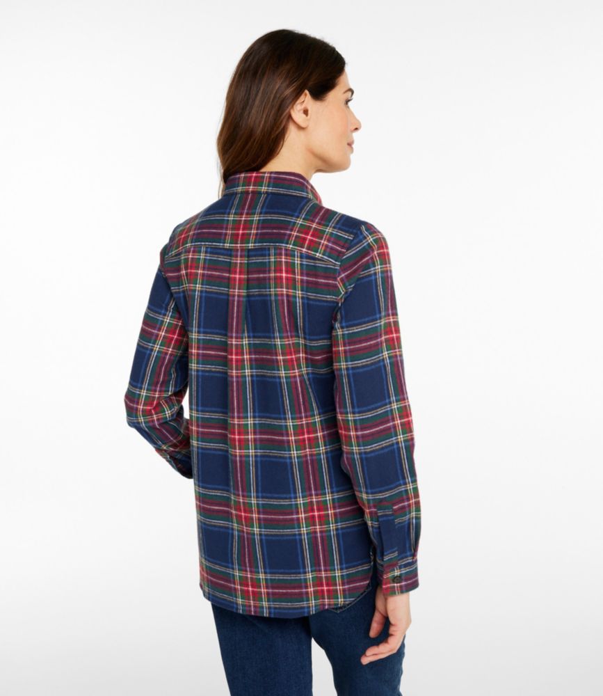 Women's Scotch Plaid Flannel Shirt, Quarter-Zip