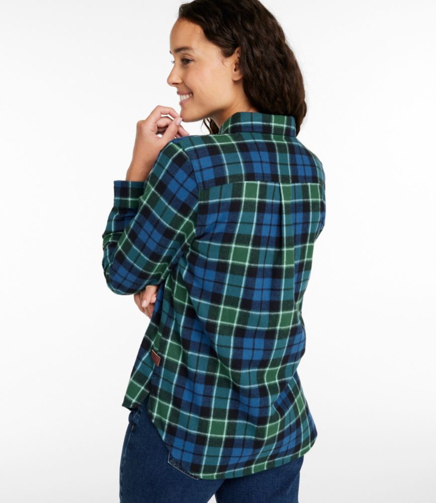 Women's Scotch Plaid Flannel Shirt, Quarter-Zip