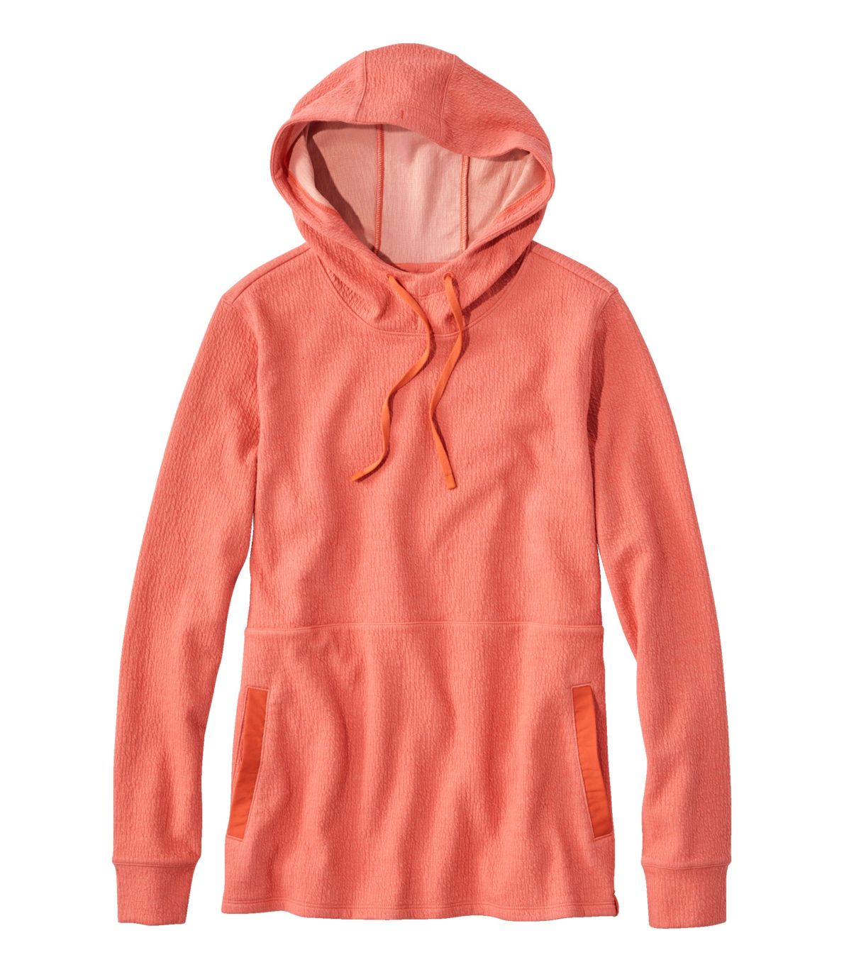 Women's Double Layer Textured Pullover, Hoodie