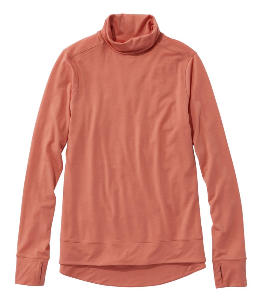 Women's Encompass Merino Wool-Blend Turtleneck, Sunset Coral, small image number 1