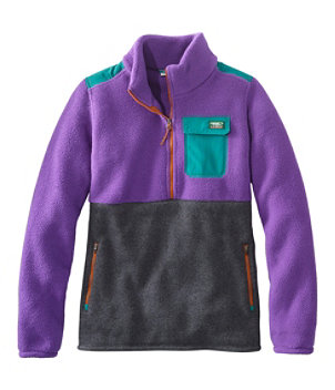 Women's L.L.Bean Sweater Fleece Sherpa Hybrid Pullover