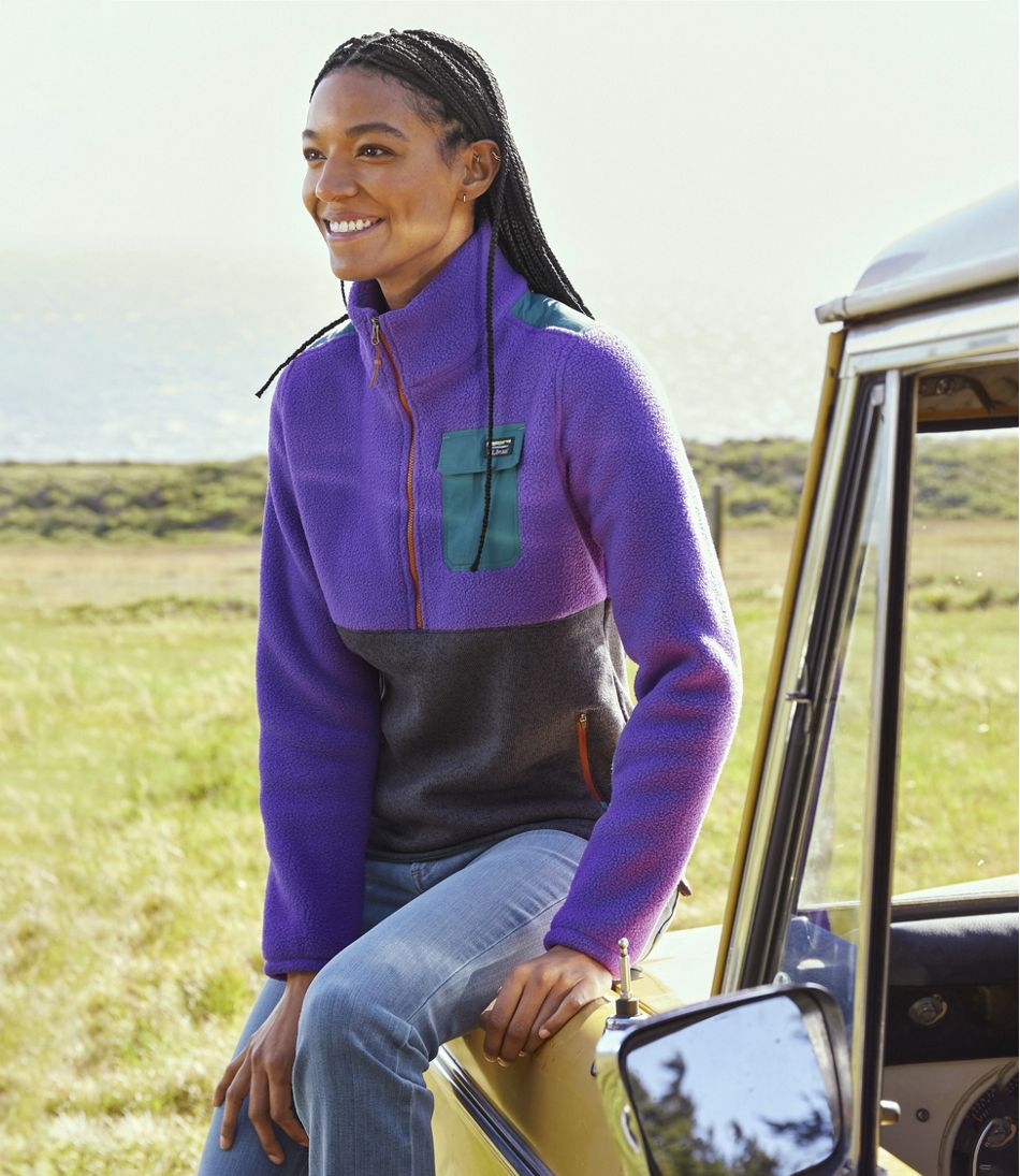 Women's L.L.Bean Sweater Fleece Sherpa Hybrid Pullover | Fleece at L.L.Bean