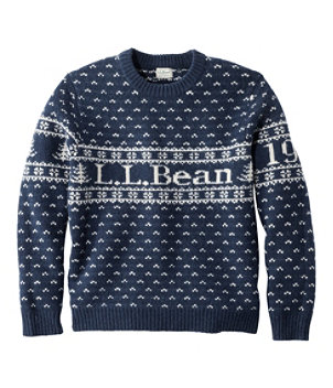 Men's Bean's Classic Ragg Wool Sweater, Crewneck, Intarsia