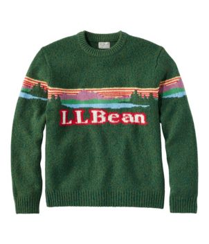 Men's Bean's Classic Ragg Wool Sweater, Crewneck, Intarsia