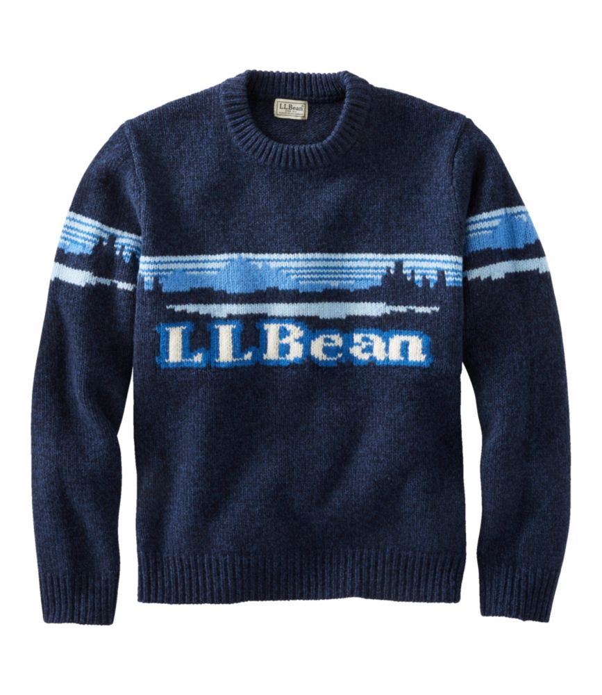 Men's Bean's Classic Ragg Wool Sweater, Crewneck, Intarsia, , small image number 1