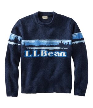 Men's Bean's Classic Ragg Wool Sweater, Crewneck, Intarsia