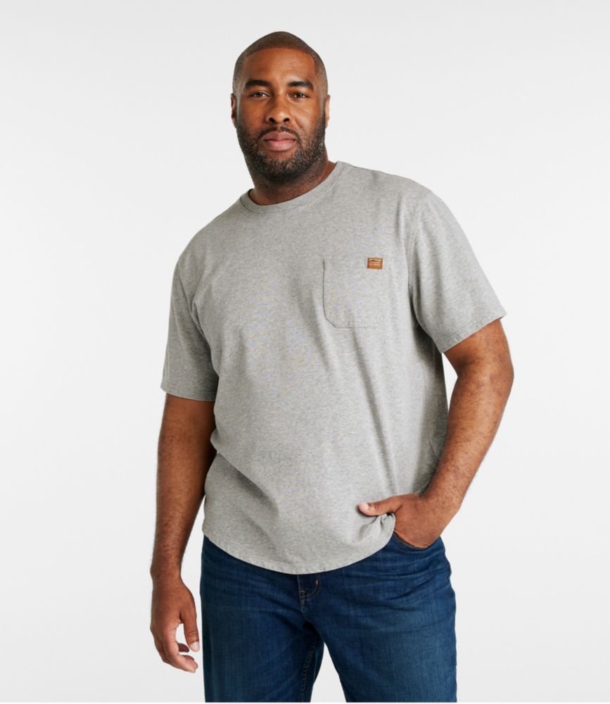 Men's BeanBuilt Cotton Tees, Pocket, Short-Sleeve, Burgundy, small image number 4