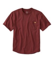 Men's Carefree Unshrinkable Tee with Pocket, Traditional Fit
