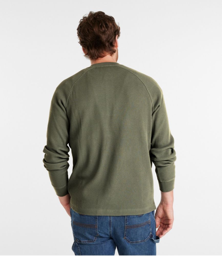 Men's BeanBuilt Waffle Henley, Traditional Untucked Fit, , small image number 3