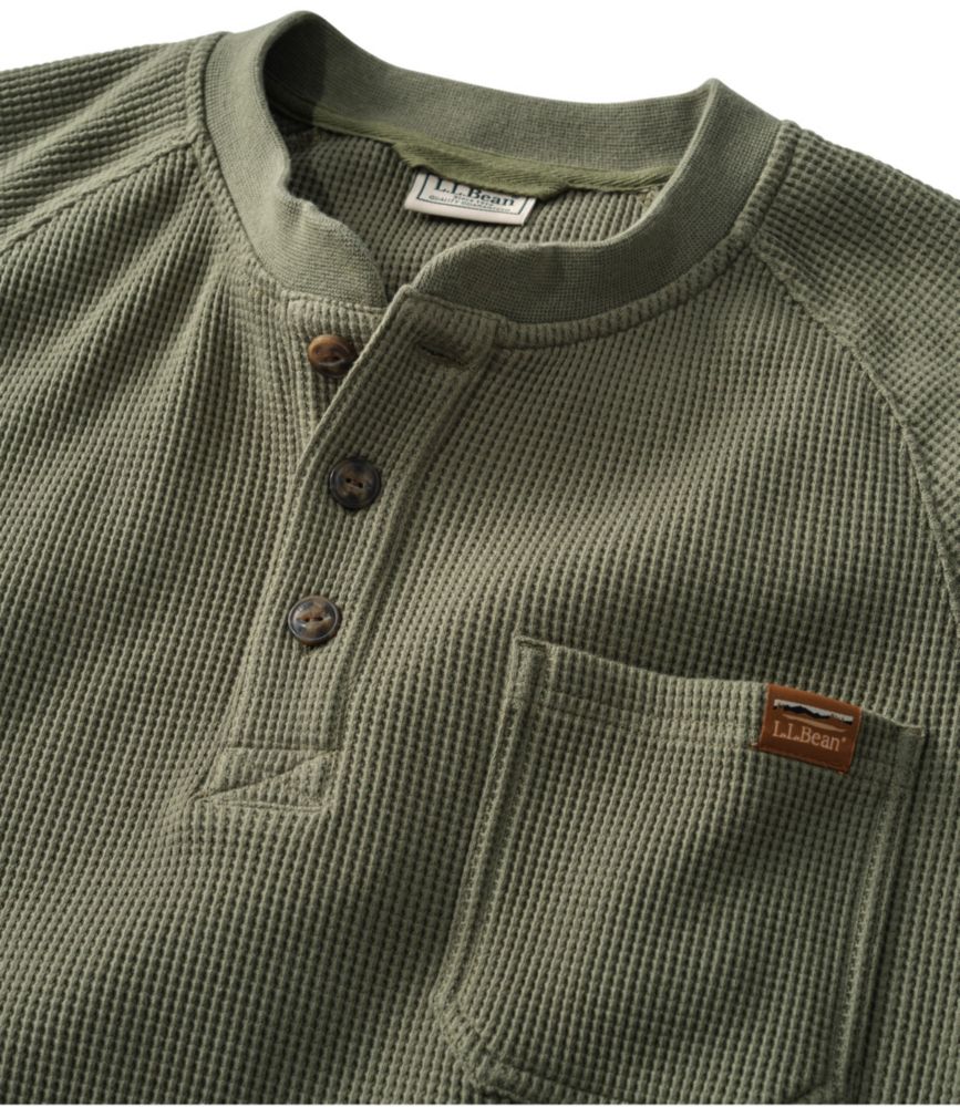 Men's BeanBuilt Waffle Henley, Traditional Untucked Fit, , small image number 6