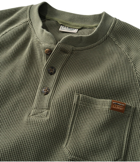 BeanBuilt Waffle Henley Shirt, , large image number 5