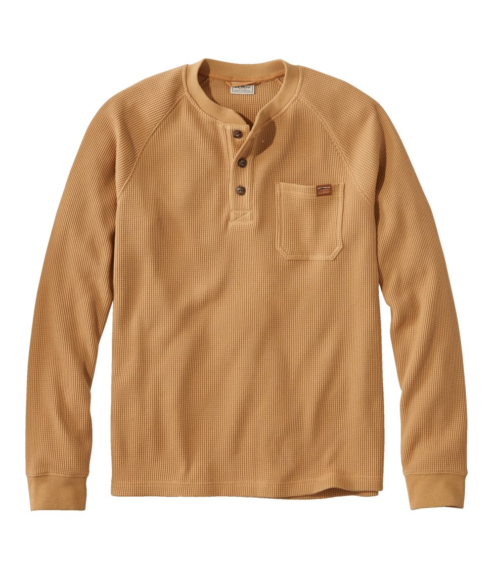 Men's BeanBuilt Waffle Henley, Traditional Untucked Fit at L.L. Bean