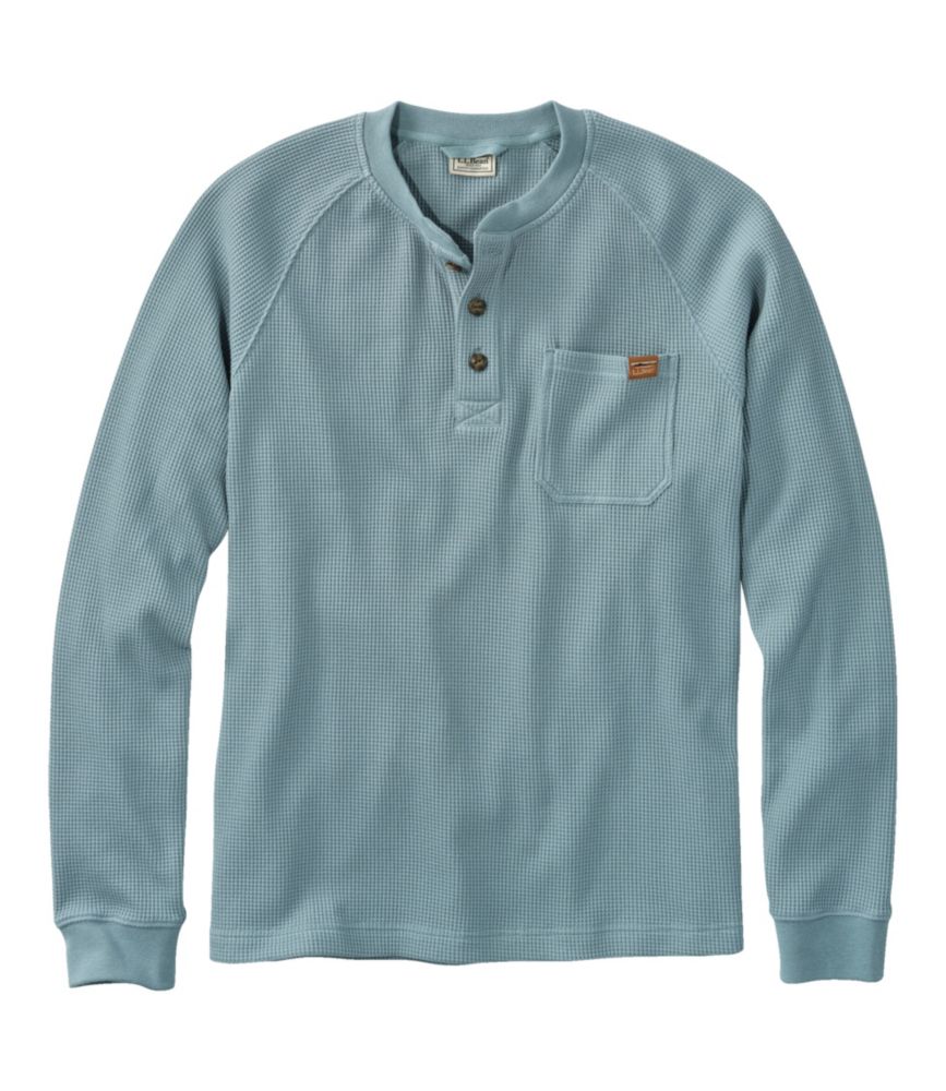 Men's BeanBuilt Waffle Henley, Traditional Untucked Fit, , small image number 1