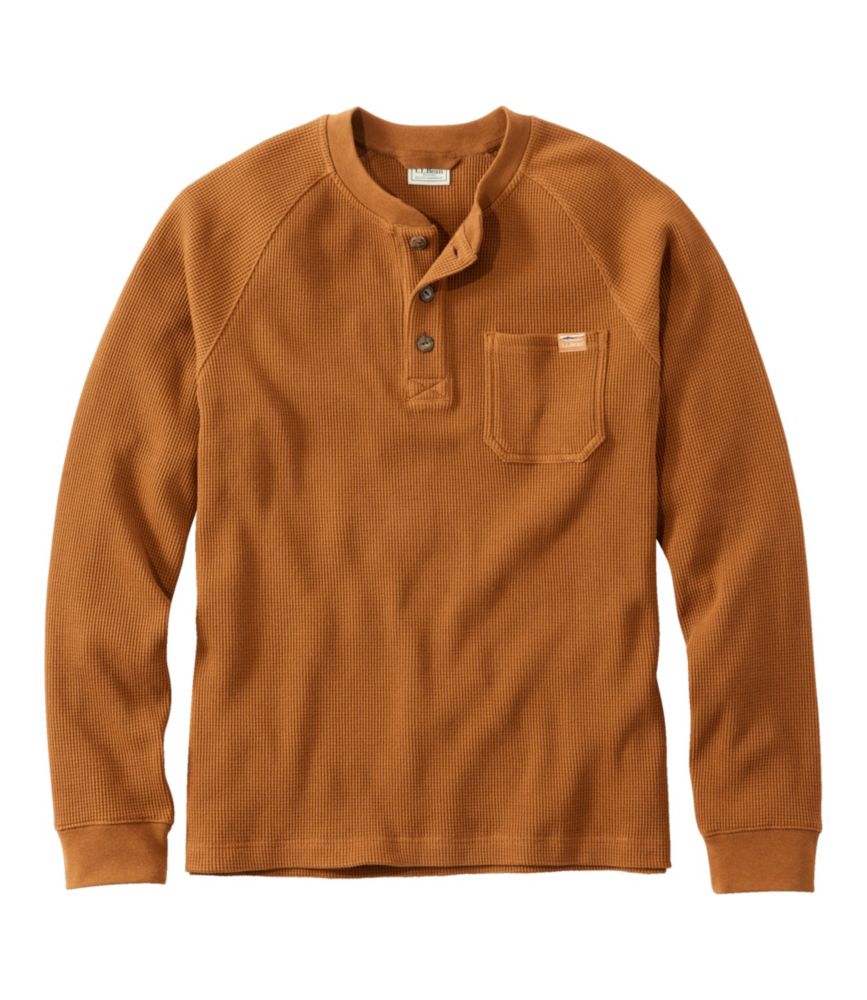 Men's BeanBuilt Waffle Henley, Traditional Untucked Fit, Allspice, small image number 1