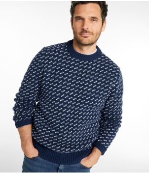 Men's Bean's Classic Ragg Wool Sweater, Crewneck, Bird's-Eye