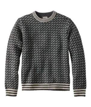 Men's Bean's Classic Ragg Wool Sweater, Crewneck, Birdseye