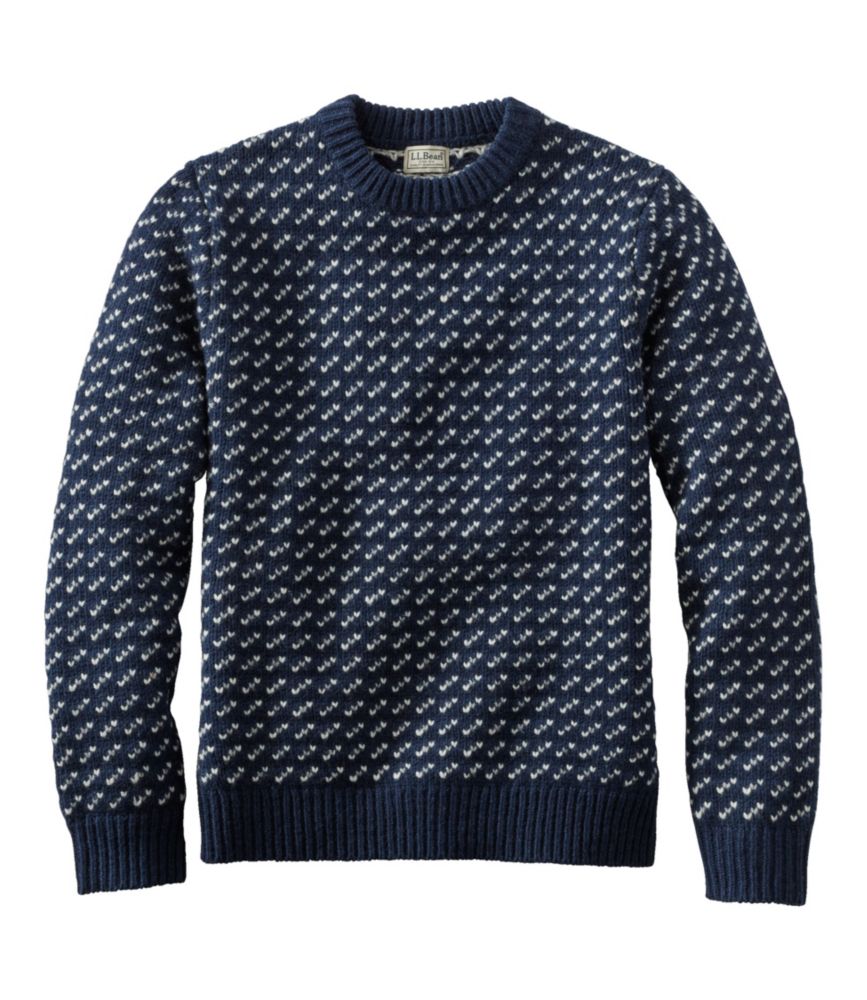 Men's Bean's Classic Ragg Wool Sweater, Crewneck, Bird's-Eye