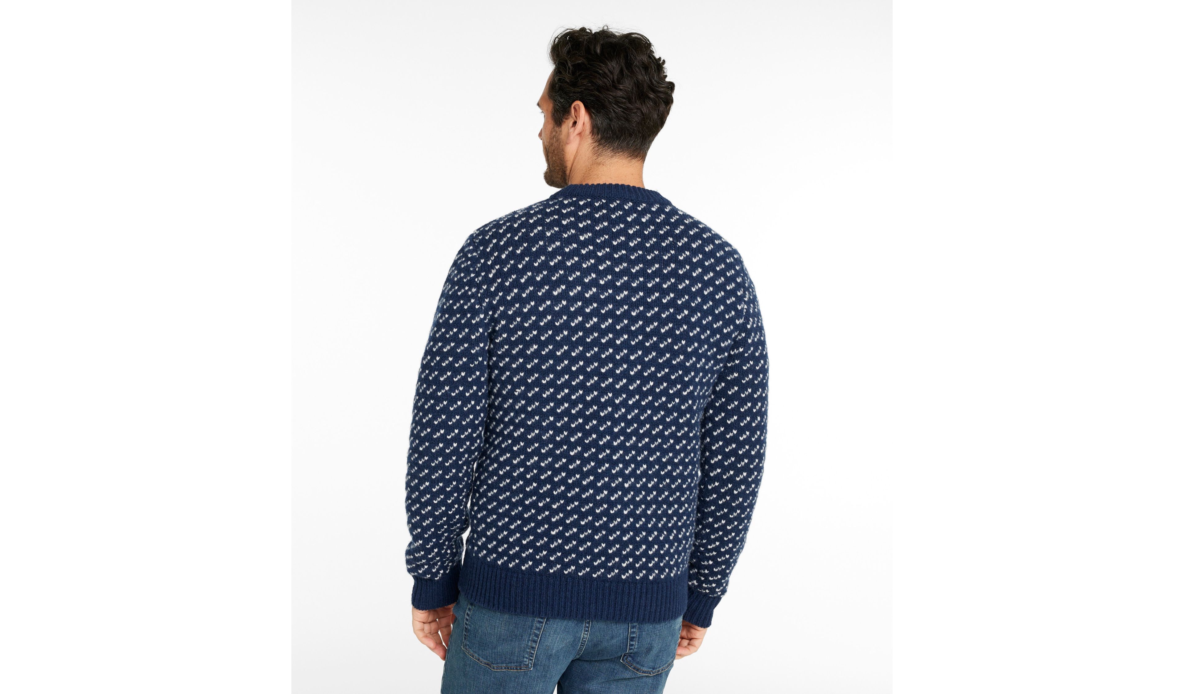 Men's Bean's Classic Ragg Wool Sweater, Crewneck, Bird's-Eye
