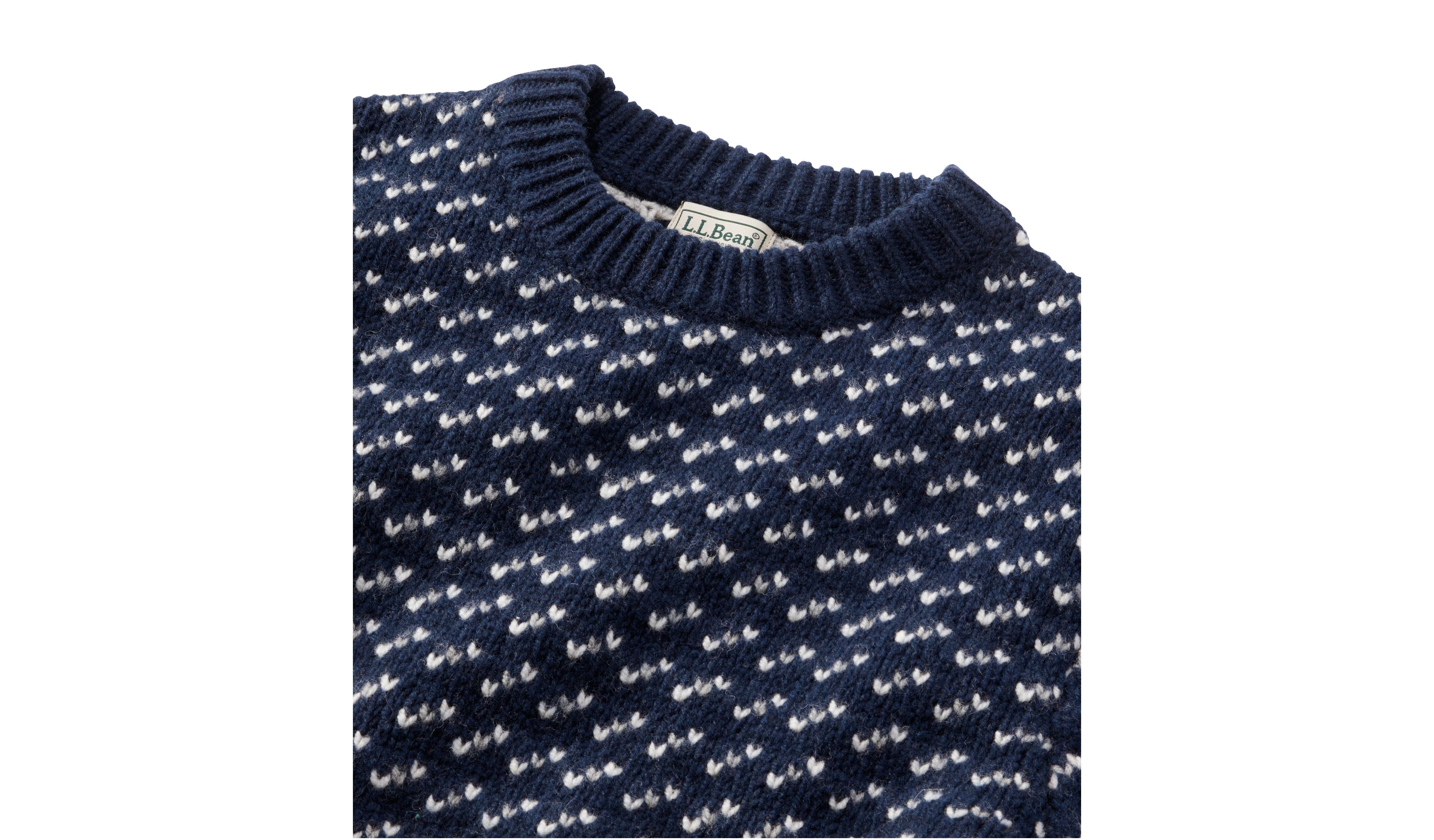 Men's Bean's Classic Ragg Wool Sweater, Crewneck, Bird's-Eye