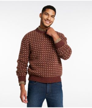Men's Bean's Classic Ragg Wool Sweater, Crewneck, Bird's-Eye