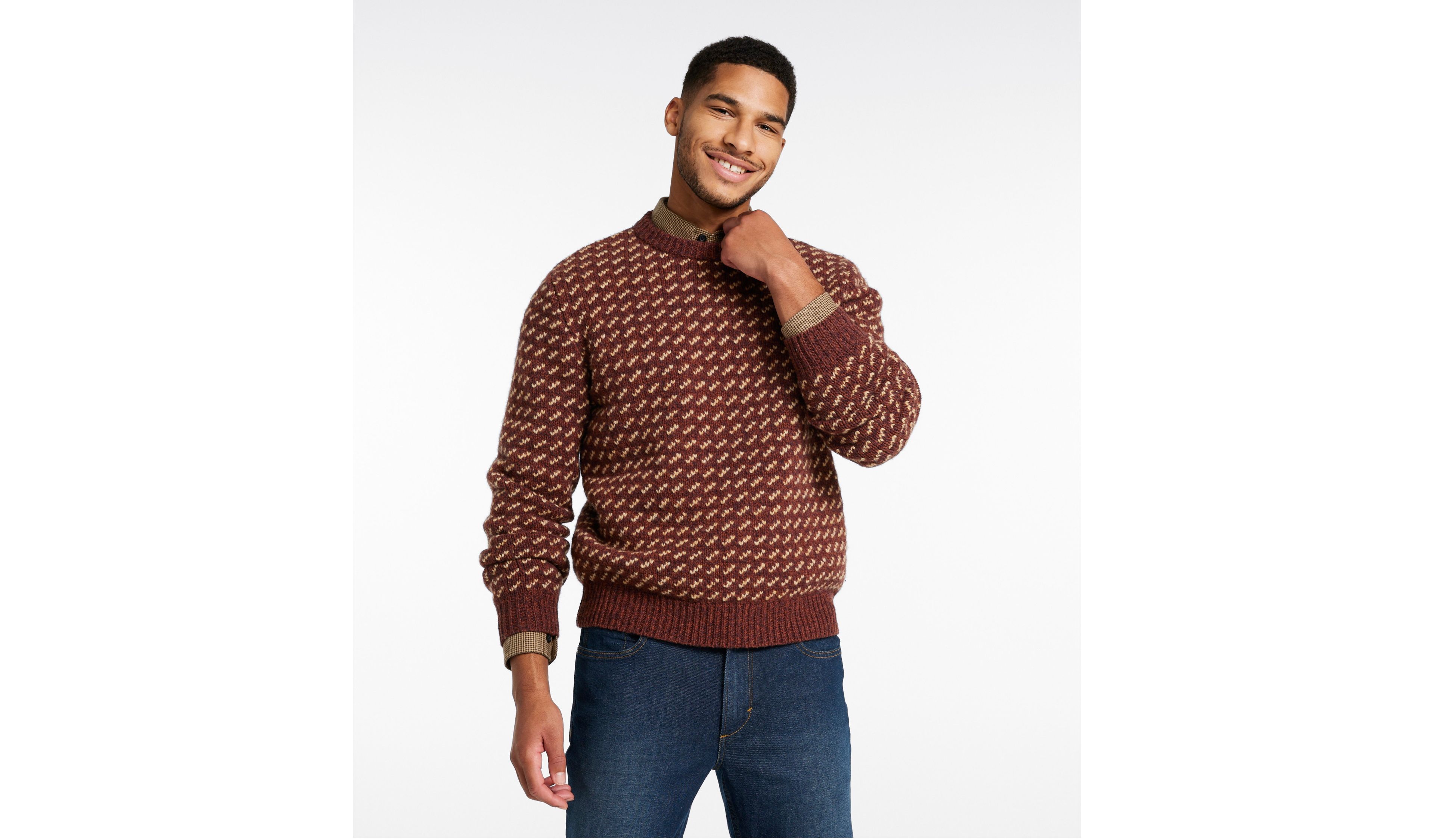 Men's Bean's Classic Ragg Wool Sweater, Crewneck, Bird's-Eye