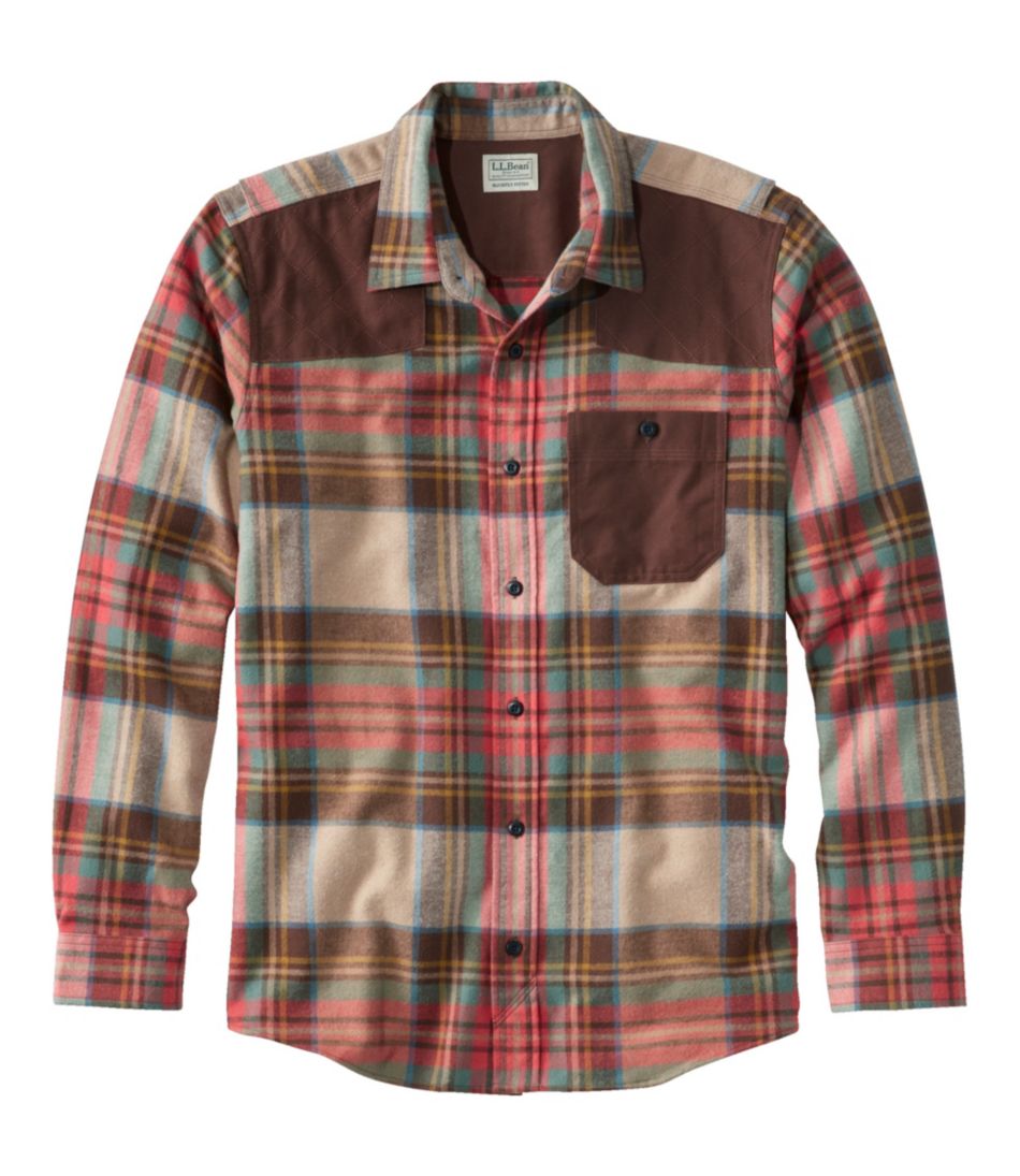 Men's Heritage Scotch Plaid Flannel Shirt, Slightly Fitted Untucked Fit ...