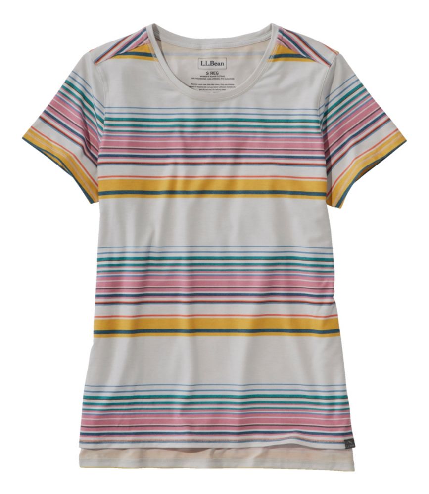 Women's Everyday SunSmart® Tee, Short-Sleeve Stripe, Pewter Stripe, small image number 1