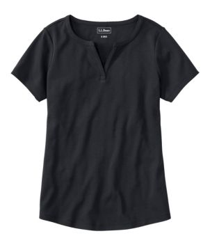 Women's L.L.Bean Tee, Short-Sleeve Notch-Neck