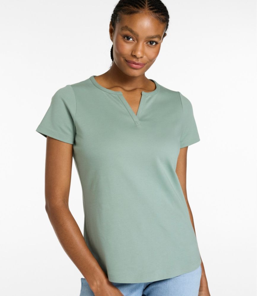 Women's L.L.Bean Tee, Short-Sleeve Notch-Neck