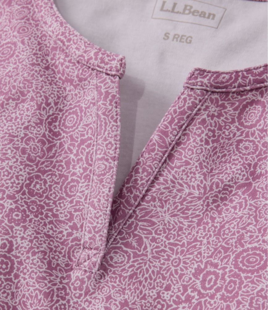 Women's L.L.Bean Tee, Short-Sleeve Notch-Neck Print
