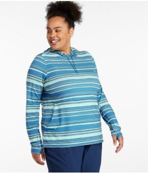 Women's Everyday SunSmart® Hooded Pullover, Long-Sleeve Stripe