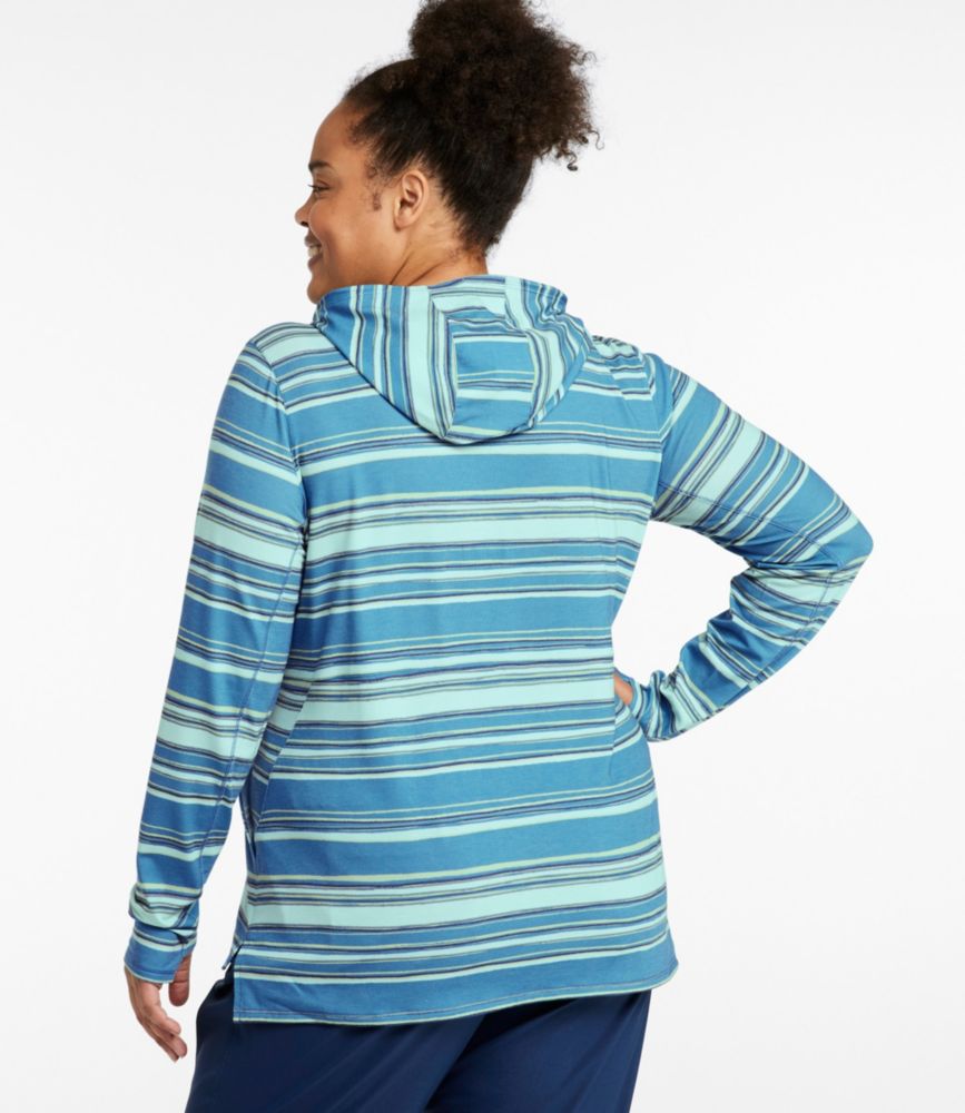 Women's Everyday SunSmart® Hooded Pullover, Long-Sleeve Stripe