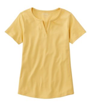 Women's L.L.Bean Tee, Short-Sleeve Notch-Neck