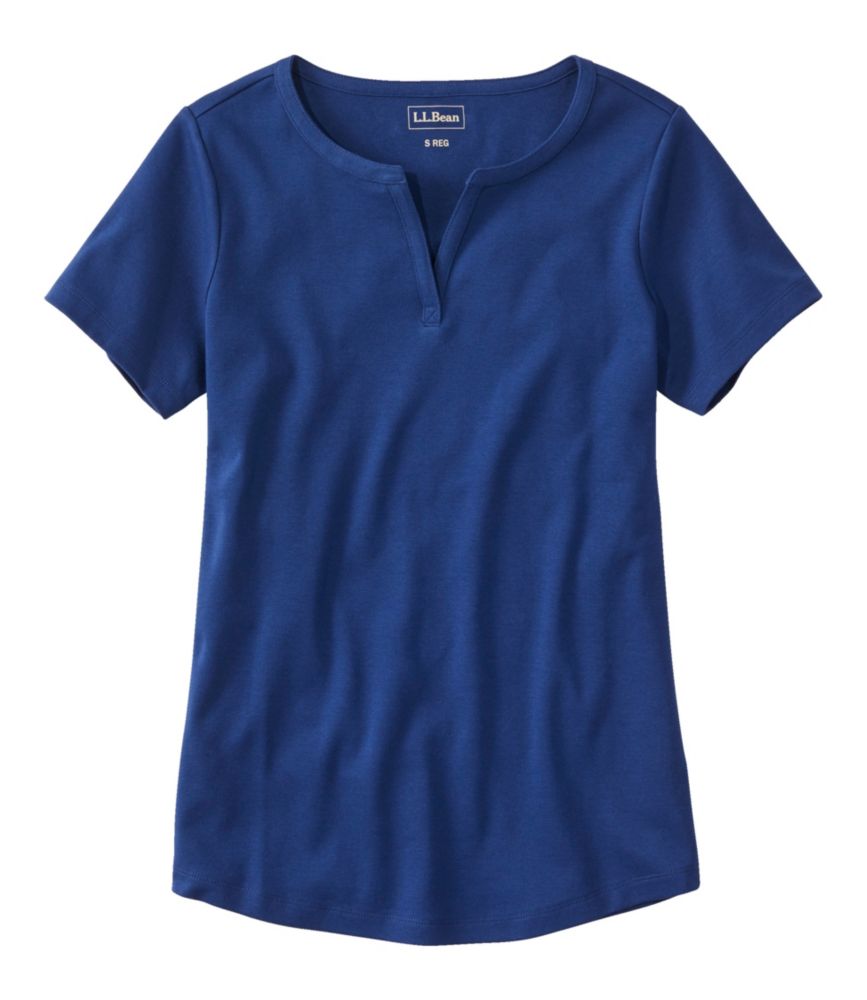Women's L.L.Bean Tee, Short-Sleeve Notch-Neck